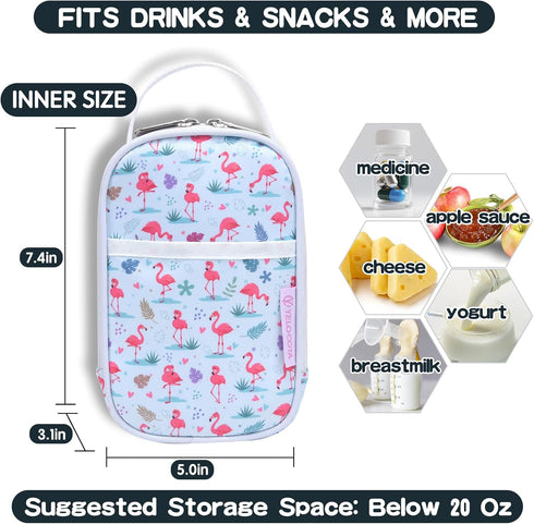 20oz)- Yelocota Small Insulated Lunch Bag- Snack Bag- Mini Cooler Bag with Handle for Travel,Work,School(Storage Space