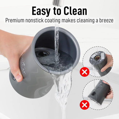 Zulay Kitchen Powerful 4-in-1 Electric Milk Frother and Steamer - Durable Cold Foam Maker for Coffee & Latte, Hot