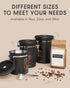Veken Coffee Canister with Window, Airtight Stainless Steel Kitchen Food Storage Container with Date Tracker and Scoop