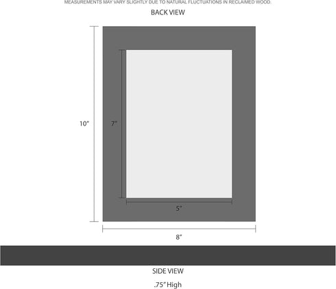 MyBarnWoodFrames Homestead Reclaimed Barnwood Picture Frame - 5x7", 1.5 Inch Frame Width
