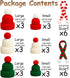 Bonviv 30 Set Pcs Mini Christmas Hats and Scarf Small Santa Hats for Crafts, Mini Santa Hats for Dolls, Mini Snowman