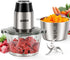 GANIZA Electric Food Processor, Food Chopper with Meat Grinder & Vegetable Chopper, 2 Bowls, 450W Motor