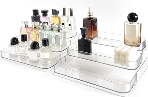 Perfume Organizer - 2 Pack Three-Tiered Shelf - Perfume Lotion Skincare Stand,