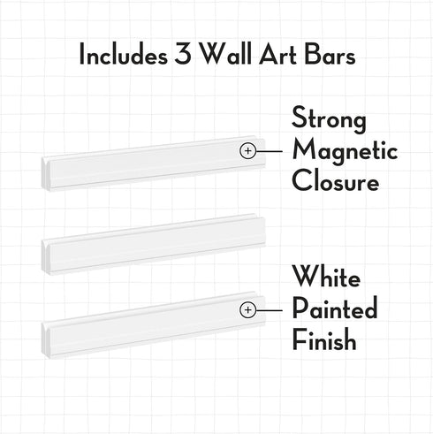 3 Pack RiverRidge Magnetic Picture Frame for Kids' Artwork Changeable - Kids Art Frame for Art Easily Displays