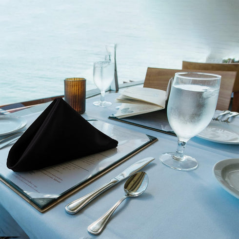 Restaurant Cloth Napkins Set of 12 Pack, Washable Dinner Napkins Cloth, 20 x 20 Ins, MJS Commercial Quality, Reusable,