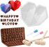 Breakable Heart Mold Set for Chocolate, Heart Silicone Molds with Hammers and Dropper for Valentine Candy Making