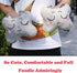 Sexysamba Car Headrest Pillow - Cartoon Neck Pillow for Car, Soft Cushion for Driving, 2Pcs (Grey Cat)