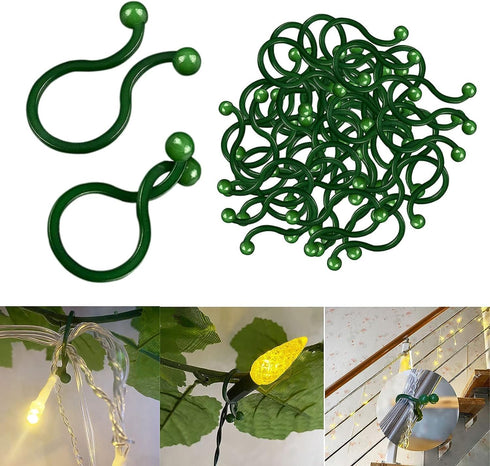 200 Pack (C7, C9, Twist Type Christmas Tree Branch Light Clip for Christmas String Lights Mini Lights) and Ornament