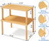 Cabinet Organizer Shelf, Set of 2 Kitchen Counter Shelves, Bamboo Spice Rack, Stackable Expandable Kitchen Storage Shelf