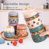 6-Pack 10 oz Gemice Overnight Oats Containers with Lids and Silicone Sleeves, Glass Mason Jars with Airtight Lid