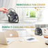 FARADAY USB Desk Fans, 5 Inches Portable Table Fans with 360° Head Rotation for Home Office, 3 Speeds, Black