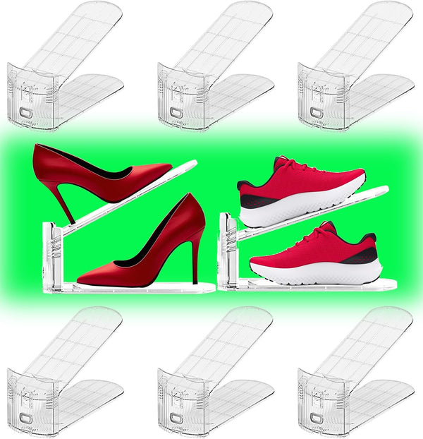 Shoe Slots Organizer for Closet 8PACK Shoe Stacker Adjustable Shoe Slots Organizer