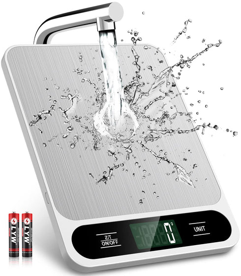 Food Scale White, 22lb/10kg Digital Kitchen Scale for Baking, Cooking, Weight Loss