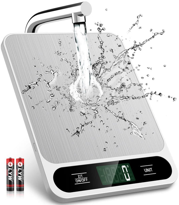 Food Scale White, 22lb/10kg Digital Kitchen Scale for Baking, Cooking, Weight Loss