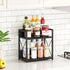 Countertop 2 Counter Giikin Organizer, Tier Coffee Station Organizer for Desktop, Wood Shelf Spice Rack for Kitchen
