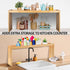 33" Over the Stove Spice Rack, Wide Bamboo Shelf Rack Organizer for Stove Top