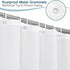 Long Shower Curtain Liner, 78 Inches Height, Water-repellent Fabric with 12 Hooks, White, 72x78