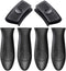 6Pcs Silicone Pot Pan Handle Sleeve, Heat Resistant Covers for Skillets, Pots, Dishwasher Safe (Black)
