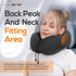 MLVOC Travel Pillow - 100% Pure Memory Foam Neck Pillow with Eye Masks, Earplugs, and Luxury Bag