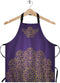 WONDERTIFY Purple Mandala Pattern Apron,Vintage Ornament Ottoman Motifs Revival Swirling Violet Abstract Tribal