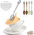 Honoson Retro Crystal Spoon, Vintage Carved Crystal Alloy Spoon for Cafe Tableware (16 Pieces)
