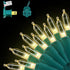 150 LED Warm White Christmas String Lights, 50 FT Green Wire, UL