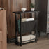 3 Narrow Side Table, Tier Small Side Table for Small Spaces, Morden Slim End Table with with Storage Holder, Narrow