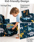 30% 2-in-1 1-3 TinyPalsa Foldable Toddler Couch, More Support, Comfy Sofa & Lounger for Years Old Girls Boys, Space