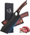 Dream Reach 6.9 Inch Black Meat Cleaver, High Carbon Steel Boning Knife with Sheath Gift Box and Bottle Opener