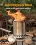 YEFU Low Smoke Tabletop Fire Pit 9.7 x 7.1 in, Safe Burning Camping Stove with Travel Bag, 2 Mini Sticks & Fireproof