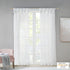 Madison Park Ceres DIY Twisted Tab Sheer Curtain - Pair Panels, Lightweight Window Treatment, 50 in x 95 in, White