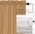 VHC Brands Simple Life Flax Khaki Country Farmhouse Kitchen Window Curtain Valance, 16x72