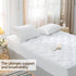 WhatsBedding Waterproof King Size Mattress Pad, Cotton Top Down Alternative Filling Quilted Mattress Topper Cover