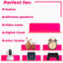 9 Inch Pink,4 Weysat Floating Shelves for Wall Acrylic Small Wall Hanging Shelves Adhesive Screwless Display Holder