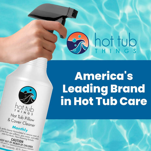 Hot Tub Things Hot Tub Pillow & Cover Cleaner - All-Purpose Cleaner, Alcohol-Free, Foam-Free formula, Removes Lifts