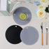 2 Pcs Round Silicone Trivets Pot Holder Mats, Extra Thick Silicone Trivets Heat Resistant hot Pads, Non-Slip Insulation