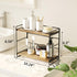 SRIWATANA Bathroom Countertop Organizer Set of 2, Kitchen Counter Shelf Spice Rack for Desktop Storage, Large Wood