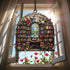 OrchidStudio Library Bookshelf Acrylic Suncatcher Window Hanging Faux Stained Glass Book Lover Gift