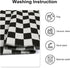 Seavish Checkered Rug, 2x3 Ft - Moroccan Black and White Outdoor Washable Cotton Woven Area Rug for Entryway