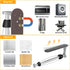 Swaitee Magnetic Paper Towel Holder for Fridge - No Drill, One Hand Tear with Ratchet Mechanism, Silver, Self-Adhesive