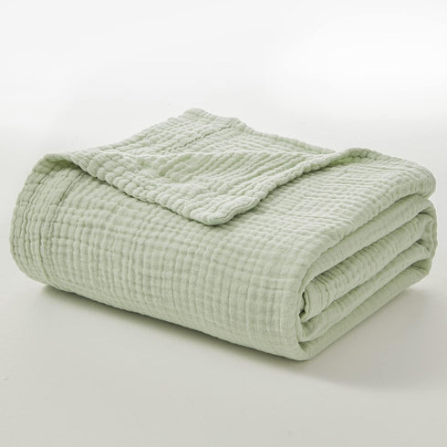 EMME 100% 50"x70") Cotton Throw Blanket Muslin Soft Blanket for Couch Breathable Gauze All Season Soft and Lightweight