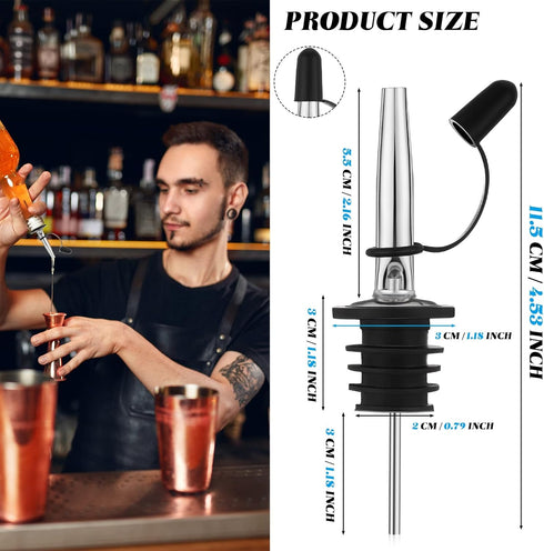 120 3/4 Inch Epakh Pieces Liquor Pour Spout for Bottles Bulk, Stainless Steel Speed Liquor Spout Wine Alcohol Pourers