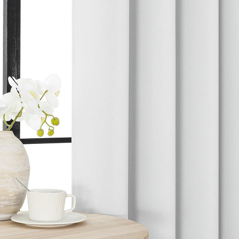Joydeco Blackout Curtains 72 Inches Long, 2 Panels Set, Thermal Insulated Room Darkening Curtains (Greyish White)