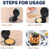 Azure Waffle Maker 7“ Non-Stick Waffler Iron, 700W Adjustable Browning Control, Electric Baker for Thick Waffles