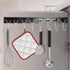 2PCS Kitchen Utensil Racks with 8 Hooks, 17 Inch Multifunctional Hanging Utensil Holders
