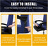 smiry Stretch Computer Office Chair Covers, Soft Fit Universal Desk Slipcovers, Removable Washable Anti-Dust Protector