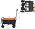 HJRTFLXC Folding cart That Does not Need to be Assembled Station Wagon, Grocery cart (Orange+Black Mini)