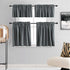 DONREN Medium Grey Valance for Small Windows, Basement Valances with Rod Pocket (2 Panels, 42 by 12 Inch)