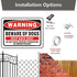 Yuntarda 2-Pack Beware of Dog Signs for Fence, 10"x7" Do Not Enter Keep Gate Shut Reflective Metal Sign