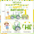 TWO WILD 1st Tractor Birthday Decorations for Boy Green Tractor Banner Backdrop High Chair Banner Cake Toppers Tractor